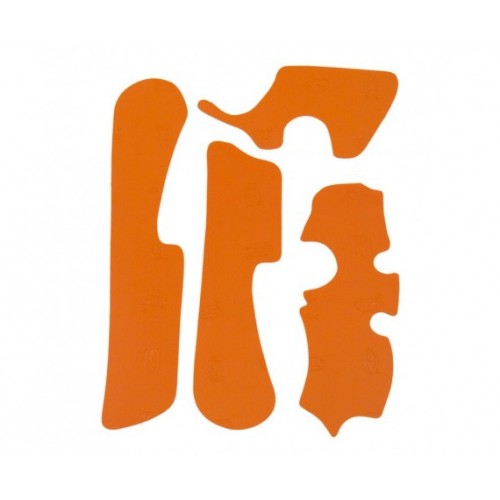 PROTEÇÕES DE CHASSIS GOMA DE BORRACHA VIBRAM KTM 2009 - 2015 (TODOS OS MODELOS) - LARANJA